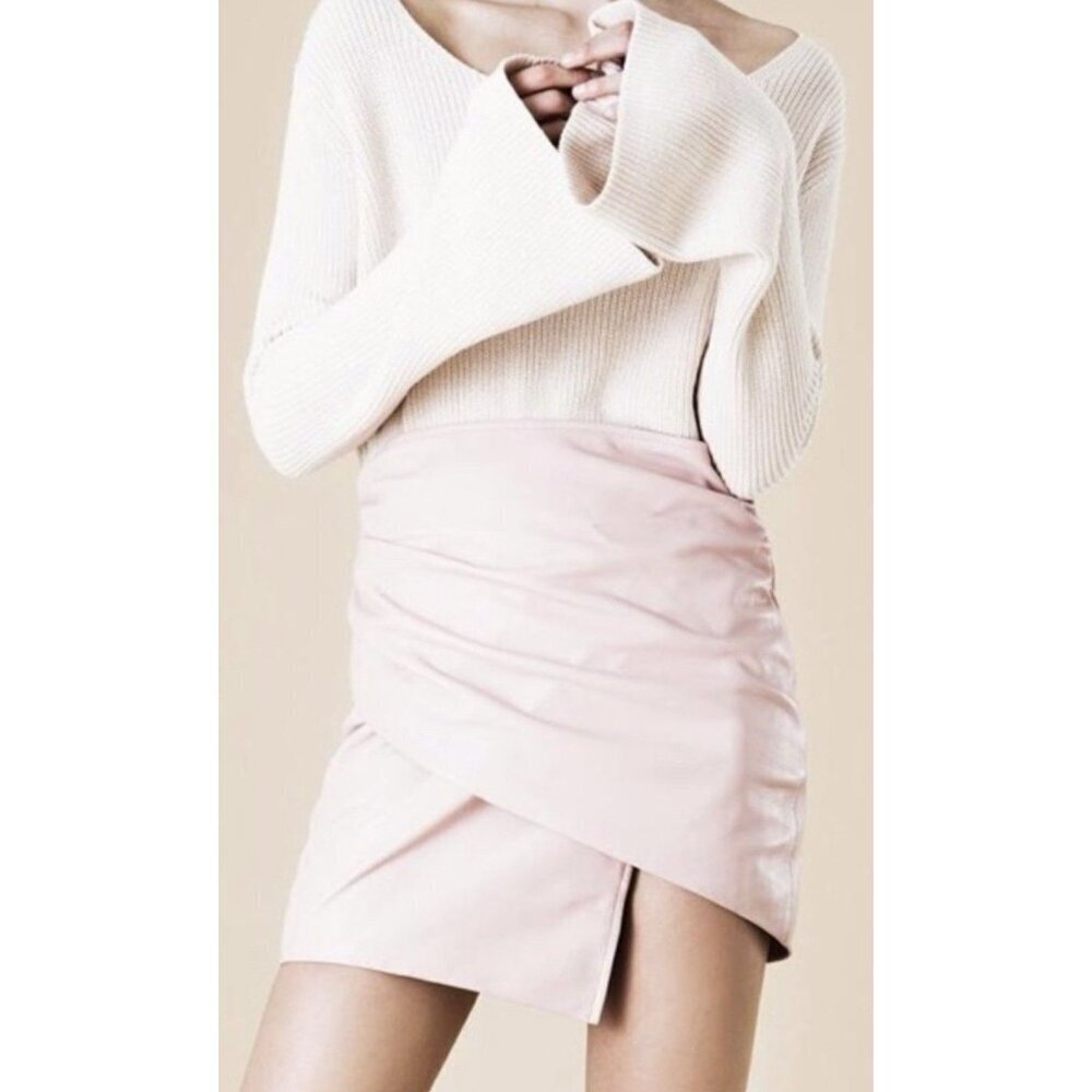 NWT ASILIO Blush Pink Artist In The Awe Side Snap Wrap Skirt Skirt Size Medium